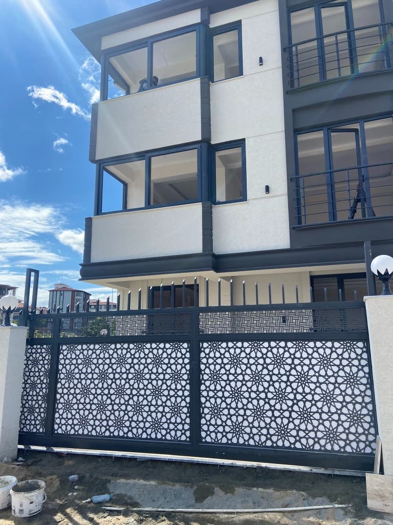 CNC Lazer Kesim Yıldız Motifli Site & Bina Bahçe Kapısı – Tekirdağ / Çorlu